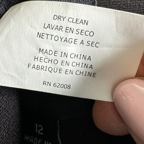 Insight New York Cowl Neck Ponte Knit Swing Coat Jacket Black Mid-Length  12 - Picture 10 of 10